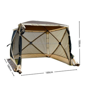 Carpa de Playa Cuadrada con Protección UV y Paredes de Malla Completa, con Cubierta Impermeable para Acampar y Disfrutar <span class=keywords><strong>del</strong></span> <span class=keywords><strong>Sol</strong></span>, Carpa de Playa con Protección Solar - Product Image 2