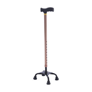 Canne en alliage d'aluminium Matsuho à quatre points d'appui, hauteur réglable, antidérapante, pour personnes âgées, légère, aide au soutien - Product Image 1