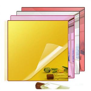 Lámina de Acrílico Espejo Dorado de 3mm, Estilo Moderno, Colorida, Superficie Pulida, para Exhibición de Prendas, Corte Láser, Fabricación Personalizada - Product Image 1