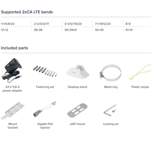Point d'accès sans fil double bande MikroTik <span class=keywords><strong>WAP</strong></span> Ac LTE6 Kit RBwAPGR-5HacD2HnD&R11e-LTE6 CAT6 LTE, tout neuf - Product Image 4