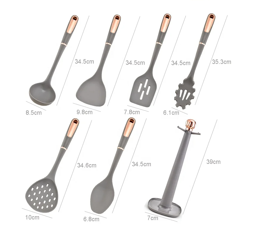 7pcs Kitchen Cooking Utensil Set Silicone Kitchenware Items Including Wok and Spatula Modern Utensil Appliances · image 4