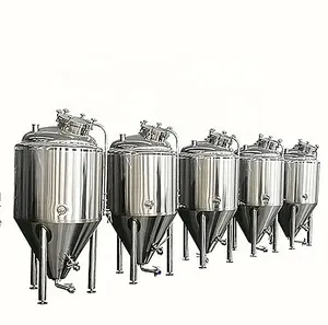 Tanque de fermentación de cerveza, equipo de microcervecería de acero inoxidable, 500L, 1000L, 2000L, a la venta