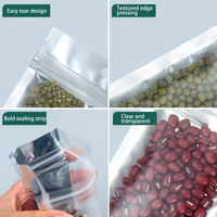 Sacs d'emballage réutilisables en plastique de qualité alimentaire avec fermeture à glissière transparente