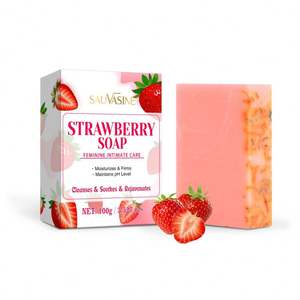 SAUVASINE Nettoyage en profondeur Apaisant Hydratant Femmes <span class=keywords><strong>Partie</strong></span> privée Féminin <span class=keywords><strong>Intime</strong></span> Fraise <span class=keywords><strong>Savon</strong></span> 100g - Product Image 4