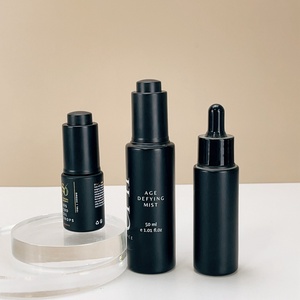 30 ml 50g 60g 100g Matte Black Glass Cosmetic Jar <b>Empty</b> 1 oz Glass Jar 30g Hand Cream Jars with Paper <b>Box</b> - Product Image 4