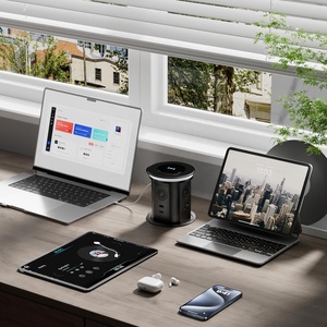 Tuya wifi מגע הרמת מטבח אוטומטי שולחן שולחן ip65 שקע עמיד למים שקע עם מטען אלחוטי רמקול - Product Image 2