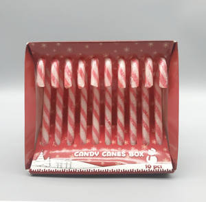 Sucette de Noël Père Noël en forme de canne, enrobée d'un revêtement dur, saveur fruitée, dans un emballage en boîte, cadeau de fête - Product Image 2