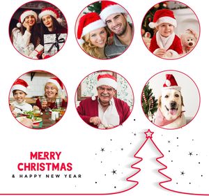 Chapeau de Père Noël en peluche longue pour adultes - Personnalisable avec pompon - Idéal pour les fêtes et l'extérieur - Product Image 6