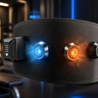 Cinturón de Masaje Lumbar Inalámbrico Recargable con Compresa Fría y Caliente de Luz Roja, Todo en Uno, para Terapia Deportiva y Recuperación en Viajes