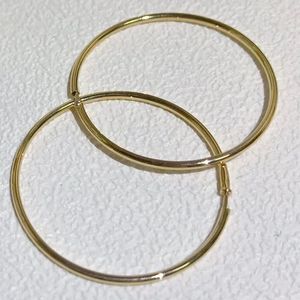 Xinfly Luxury Jewelry Brand Bridal Engagement Wedding Design Fine <b>Solid</b> Pure Real 18K Gold Big <b>Hoop</b> <b>Earrings</b> - Product Image 4