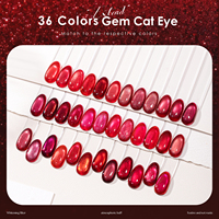 Collection de vernis gel œil de chat rubis Vendeeni Noël 36 couleurs, sans TPO ni HEMA, vernis gel magnétique œil de chat rouge personnalisé