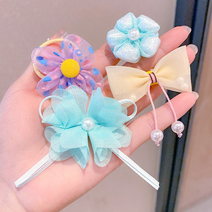 Super Fairy Fabric <b>Flower</b> Bow BB Hair Clips Set Soft No Hurt Barrettes For Princess Girls Side Bangs Pins Kids Hair Accessories - Product Image 3