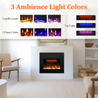 Inserto de calentador de chimenea eléctrico moderno Luxstar de 25 pulgadas con ajuste de temperatura de control táctil para uso doméstico o hotelero