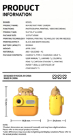 Cámara Polaroid Mini K64 con Diseño Infantil, Compatible con Tarjetas de 32GB, Lente Dual de 48MP, Videocámara 1080P, Impresión Instantánea para Niños