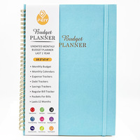 Carnet de budget 2024 en gros avec couverture en cuir, planificateur financier 8K, carnet de comptabilité à spirale