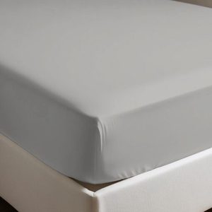 Sábana Ajustable 100% Algodón Gris Alemán King 200x200 Cm - Product Image 1