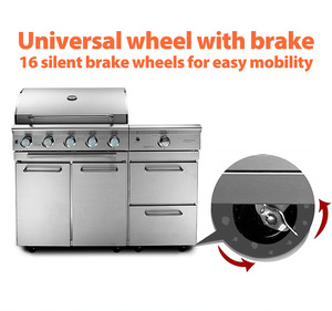 Parrilla y plancha de <span class=keywords><strong>gas</strong></span> para cocina al aire libre Parrillas de barbacoa de carbón convenientes - Product Image 6