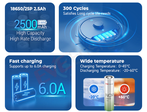 Batterie rechargeable EVE <span class=keywords><strong>18650</strong></span> <span class=keywords><strong>18650</strong></span> 3.7v Batterie 3.6 Volt 2500mAh Cellule 25p pour packs de batteries d'outils électriques - Product Image 2
