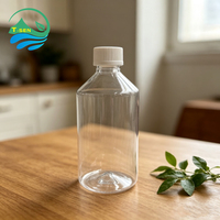 Bouteille en plastique PET transparente de 500 ml pour médicaments liquides, sirop contre la toux, flacon de 16 oz avec bouchon sécurité enfant