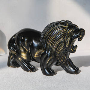 Nouvelle Pierre <span class=keywords><strong>de</strong></span> Quartz Grande Taille <span class=keywords><strong>en</strong></span> Obsidienne Dorée <span class=keywords><strong>de</strong></span> la Marque <span class=keywords><strong>Lion</strong></span> Yinglai, Gravure Naturelle Sculptée à la Main, Formats Personnalisables - Product Image 1