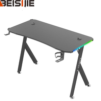 Bureau de jeu convertible réglable Wquantum TY-2 avec éclairage RGB, structure métallique, surface en bois, refroidissement, prix abordable, pour la maison et le bureau