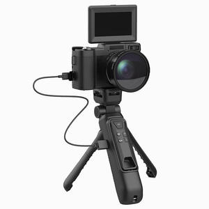 กล้องวิดีโอดิจิทัลสีดำ 4K 48MP CMOS พร้อมขาตั้งกล้องแบบถอดได้ ที่จับมือถือ หน้าจอพลิกได้ ซูมออปติคอล 10 เท่า กล้องสำหรับผู้สร้างเนื้อหา - Product Image 4