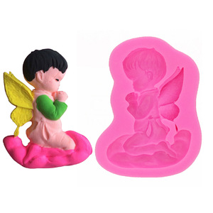 Silicone Angel Boy stampi Dessert fondente stampo di cioccolato torte gommose argilla polimerica Gumpaste pasticceria gelatina biscotti di ghiaccio - Product Image 2