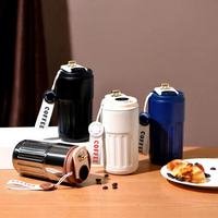 Tasses à café intelligentes portables en acier inoxydable de 14 oz personnalisées, avec affichage de la température, pour le voyage et le camping, avec poignée en corde