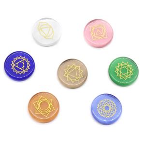 Sette <span class=keywords><strong>Chakra</strong></span> Pietra di Cristallo Set di Yoga <span class=keywords><strong>Chakra</strong></span> Occhio di Gatto Reiki Guarigione di Pietra - Product Image 2