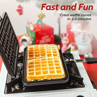 Mini poêle à griller double en fonte, appareil à gaufres, petit grille-pain, double poêle à frire