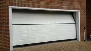 Piastra in alluminio bianco addensato pannello ribaltabile porta del garage Villa sicurezza antifurto porta del garage con <span class=keywords><strong>finestra</strong></span> - Product Image 3