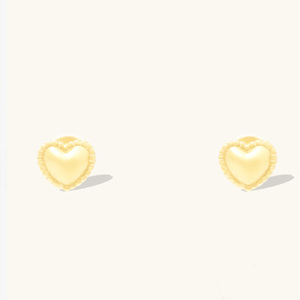 Boucles <span class=keywords><strong>d</strong></span>'oreilles en <span class=keywords><strong>argent</strong></span> sterling 925 Xinyun avec mini pendentifs en forme de cœur et fermoirs à vis pour filles - Product Image 5