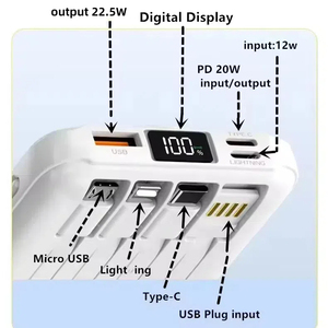 Mới nhất Powerbank 10000mAh Điện thoại di động sạc nhanh Trạm điện từ không dây mini ngân hàng điện - Product Image 6