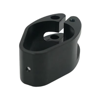 Pince de fixation en aluminium anodisé noir usinée sur mesure par CNC, fraisage 5 axes, perçage par électroérosion, tolérance de précision 0,01-0,05 mm