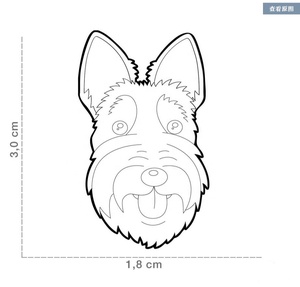 Nouveauté, pendentif en métal avec logo imprimé de forme personnalisée pour chien (<span class=keywords><strong>Scottish</strong></span> <span class=keywords><strong>Terrier</strong></span>), breloques pour chien en cadeau, collier, bracelet et porte-clés - Product Image 3
