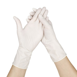 Gants jetables en latex de caoutchouc naturel Blue Guard 5g, poudrés, lisses, pour la manipulation des aliments, à usage unique, non stériles - Product Image 1