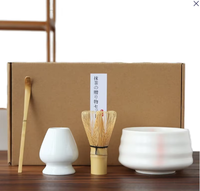 Ensemble de bols à matcha en céramique au design Japandi, vente chaude, fouet en bambou rose de haute qualité, vente en gros, charme