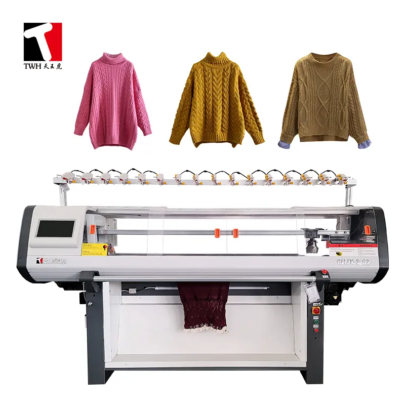 TWH automatic knitting machine for home fast speed Customised sweater making flat knitting machine