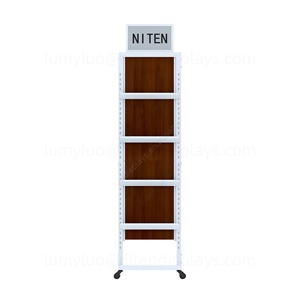 Exhibidor de Ropa de Hierro de Doble Cara con Ruedas, Altura Ajustable y Ganchos, Estante Móvil para Tienda - Product Image 3