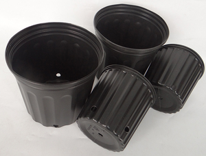 Pot de fleurs en plastique PP souple noir écologique, moulé par soufflage, pour jardin domestique, non revêtu, modèle JN, neuf, fourni par l'usine - Product Image 6