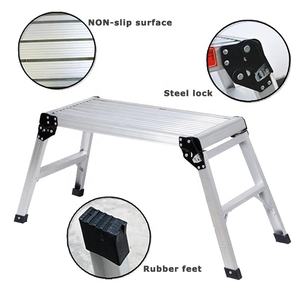 Plataforma de Trabajo Plegable de Aluminio de Alta Resistencia, Escalera Portátil para Detallado de Automóviles - Product Image 2