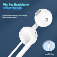 Wopow EM18 Mini Pea Headphone USB-C IPX-4 Waterproof Sports Travel Powerful Bass LED Battery Indicator DJ Z Flip3/S22