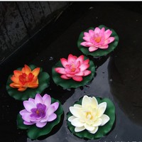 Feuilles de Lotus artificielles blanches, 11 pièces, fleurs d'étang d'eau, piscine flottante, plantes de jardin pour maison et mariage