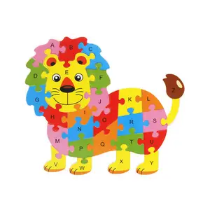 FQ全新热卖早教动物木制拼图儿童玩具