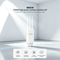 COMFAST CF-EW85 Punto de Acceso WiFi para Exteriores de Doble Banda de 1200Mbps, Gigabit POE, OpenWRT, Firewall, IP66 Impermeable, 3 Antenas Externas