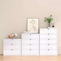 Armoire de rangement en acier à 5 tiroirs avec étagères réglables, buffet durable et écologique à 2 portes pour la cuisine, la maison ou le bureau