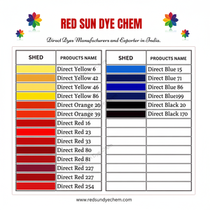 Direct Red 23 Dye Colorants RED SUN DYE CHEM est fabricant et exportateur et fournisseur de colorants en Inde - Product Image 1