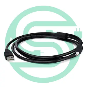 Kabel USB 2.0 hitam UAB-A ke 5PIN mini kabel usb A/A kabel laki-laki ke laki-laki untuk komputer
