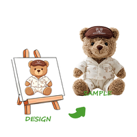 Mini peluche personnalisée de 10 cm, super douce, en peluche longue, avec design brodé, en maille de nylon personnalisée