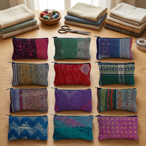ขายส่งคราม Kantha กระเป๋าสตางค์ - Product Image 4
